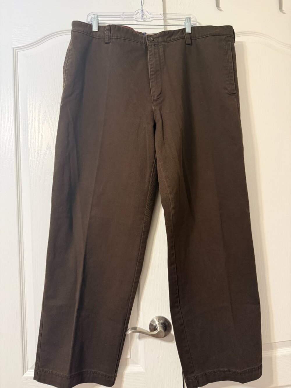 Men's IZOD "Rock Washed" Pants 42x32 Deep-Chocolate Brown